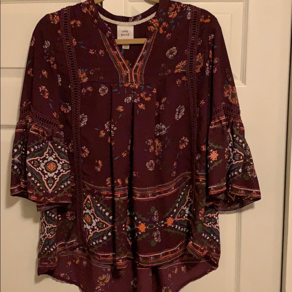 Knox Rose quarter sleeve flowy top